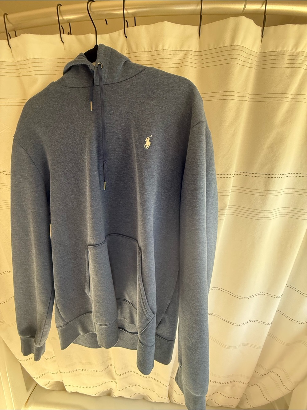Polo Ralph Lauren Blue Pullover Hoodie Men’s XL White Pony